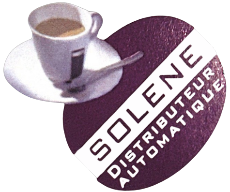 Logo de SARL SOLENE, entreprise de location de machines à café et de distributeurs automatiques.